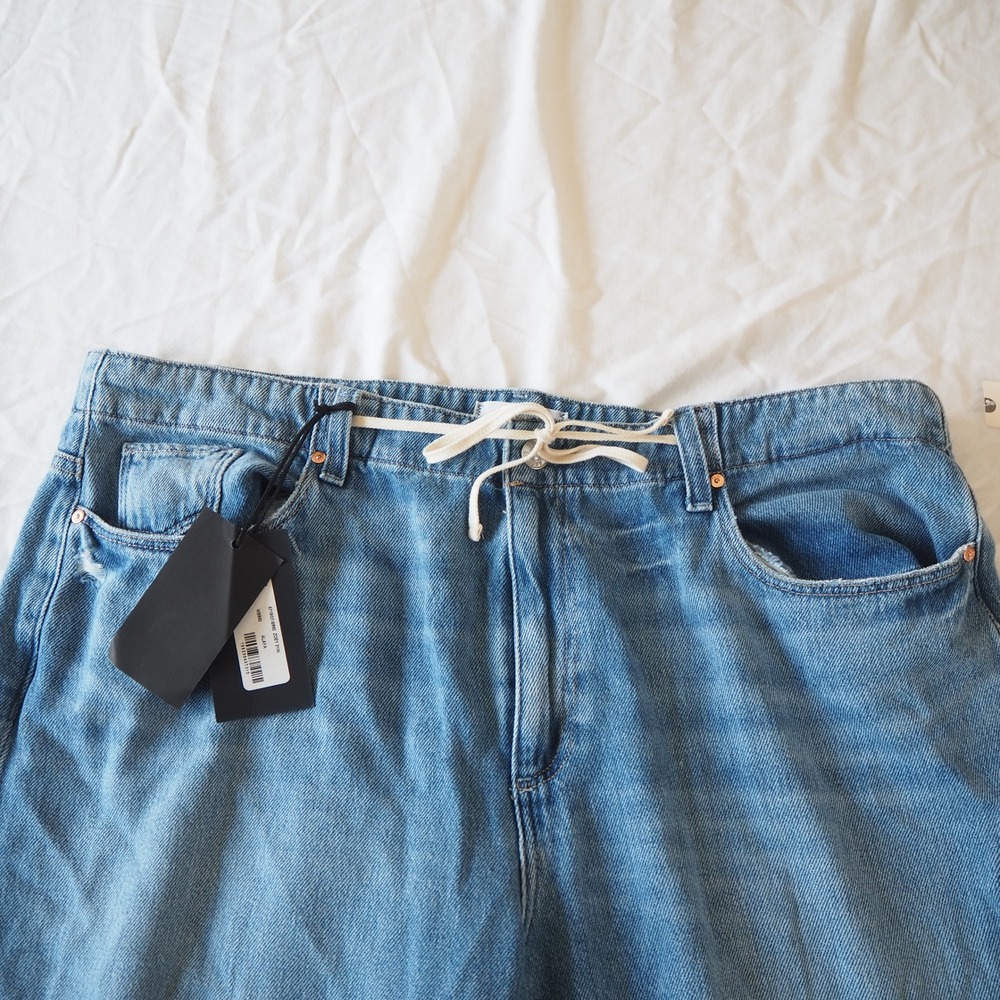 PAIGE Zoey 31" Tie Waist Wide Leg Jeans Women's 34 Vintage Style Soft Denim - Picture 7 of 16